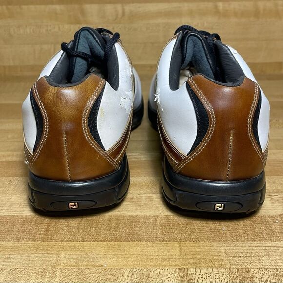 FootJoy Contour Series Mens Size 12 M Golf Shoes Soft Spikes 54108 Brown White main image 7